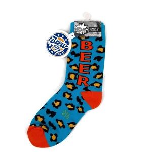 Gumball Poodle Cheetah Beer Socks Size Small NWT